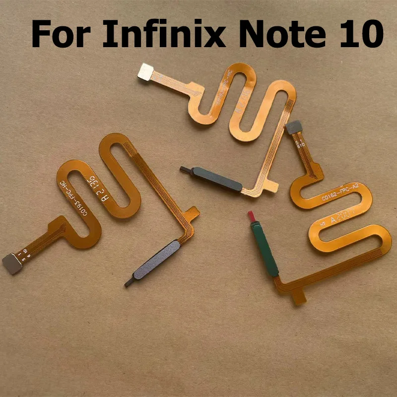 For Infinix Note 10 Fingerprint Sensor Power Button Flex Cable Touch ID Sensor Home Buttons Smartphone X693