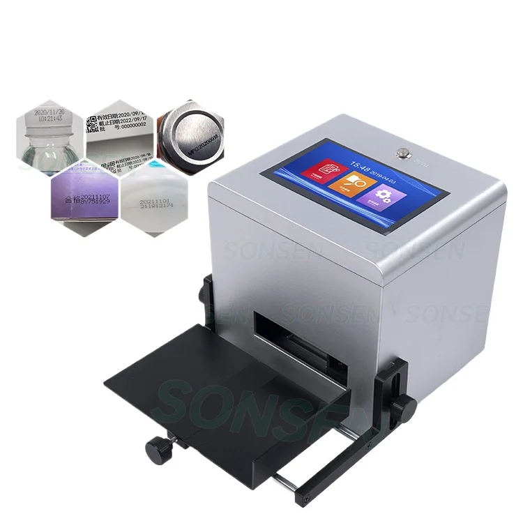 Handheld Desktop Dot Matrix Batch Number Semi Automatic Inkjet Batch Expiry Date Coding Machine for Bottles