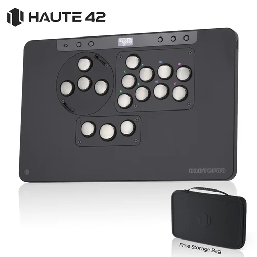 Controlador sin palanca Arcade Haute42 AltaPad X Stickless Fightstick para PC/PS4/PS5, controlador Hitbox, módulo ambiental RGB PL/MX