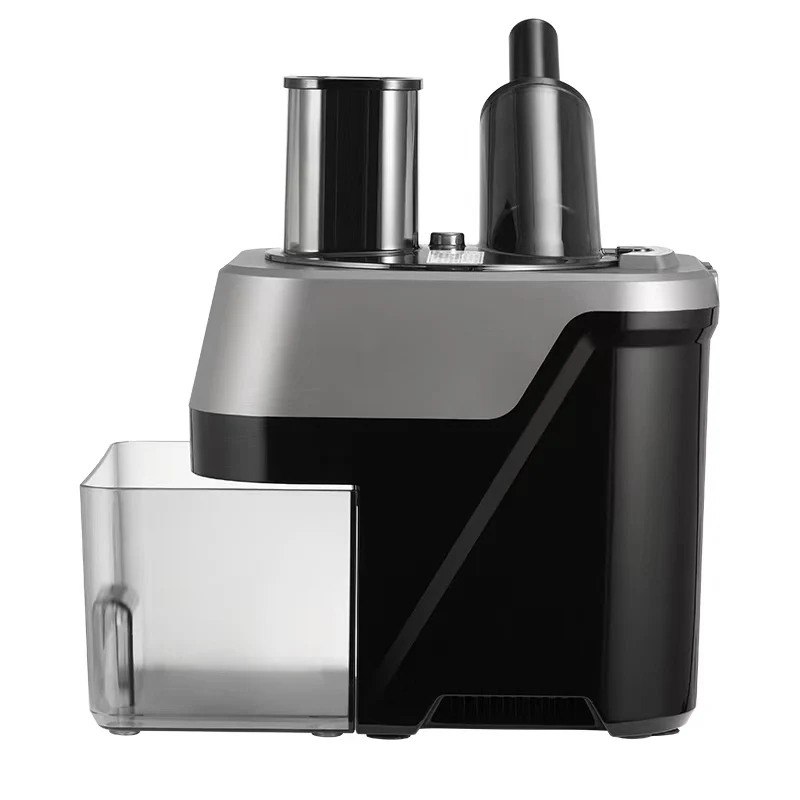 Multifunctional Electric Food Processor Stainless Steel Blades 100W Power 2 Feed Ports for Fruits Vegetables Shredding Vegetable