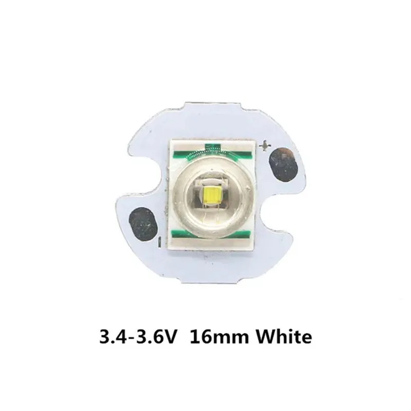 1/5/10/20/100 PCS White Warm White High Quality LED Emitter Diode with 16mm 20mm PCB for DIY Flashlight