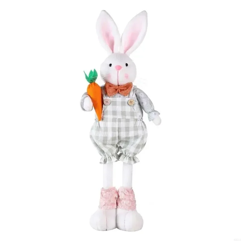 NONE 2025 NEUE 0XXA Ostern Kaninchen Figuren Einstellbare Beinen Ostern Kaninchen Figur Hause Ornament dekor 4