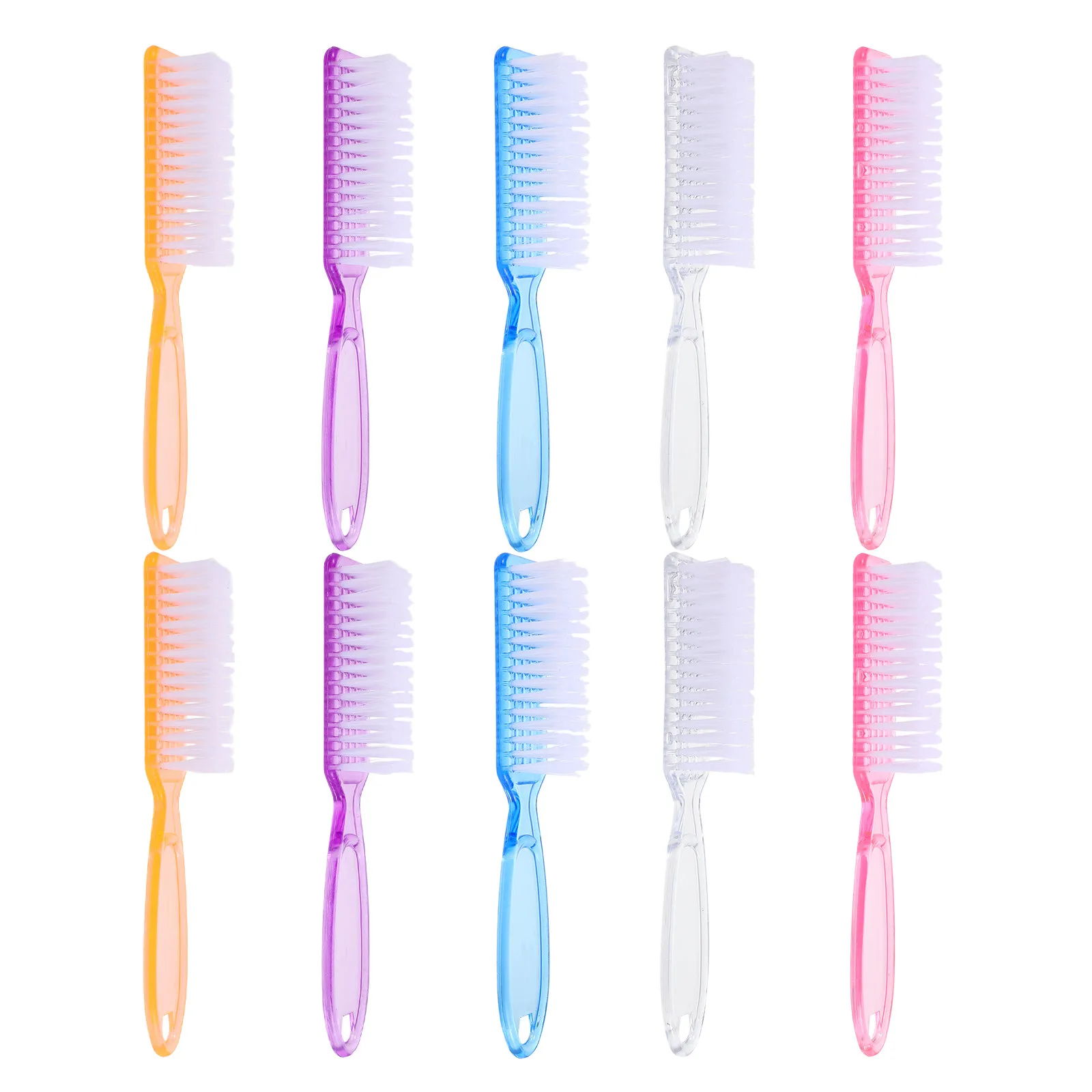 

10Pcs Nail Art Clean Up Brush Set - Multi-Color Detail Nail Cleaning Brushes for Precise Dust and Powder Removal