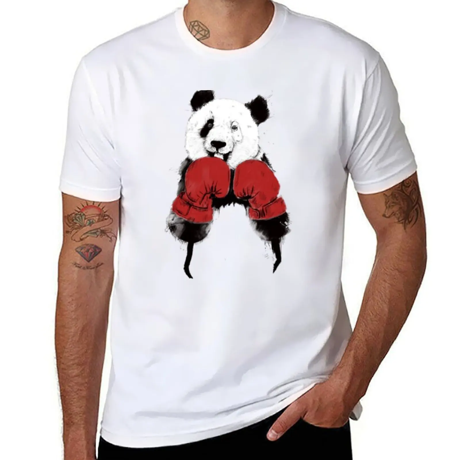 

Boxing Animal Funny Boxer Panda Winner T-Shirt printed t shirts for man t shirt man luxury T-Shirt