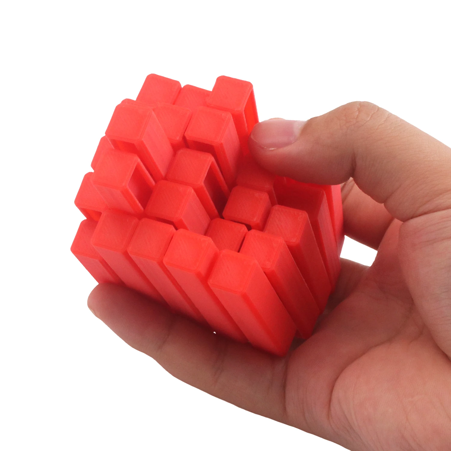 3D プリントされたピクセル キューブ、革新的なデスクトップ装飾、感覚的なストレス解消玩具