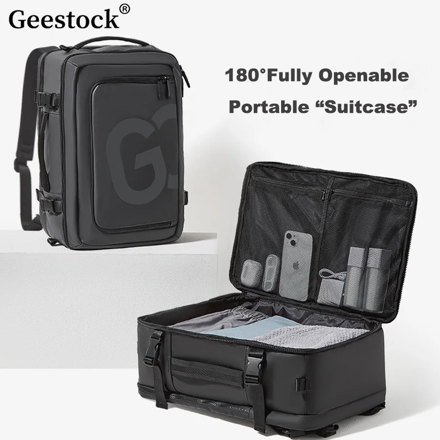 Geestock Business Trip Outdoor Travel Bag for Women Men's Laptop Backpack Lightweight Commuting Large Capacity Backpack Luggage