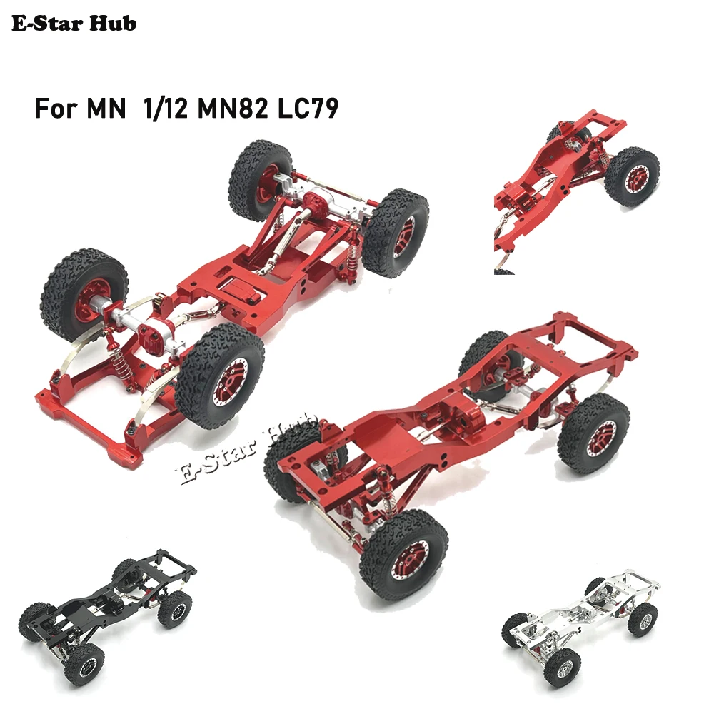 MN 1/12 chassis frame Wheel hub Transmission  MN82 LC79 RC car parts accessories Metal Upgrade Modification Frame Chassis Frame