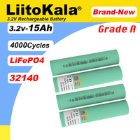 1-6pcs LiitoKala 3.2V 32140 15Ah LiFePO4 Battery Cell diy 4s 8s 12v 24V 36V Inverter Electric Vehicle Travel Camping batteries