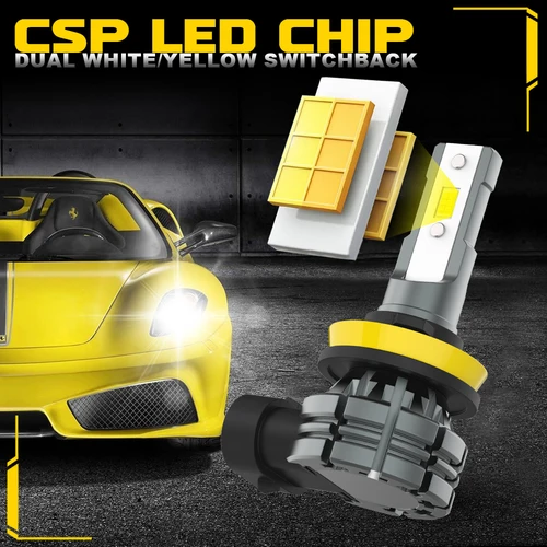 Imagen 2 del producto BMTxms 2 uds 60W 12000LM Canbus H8 H11 9005 9006 luz LED antiniebla para coche H9 HB3 HB4 9145 H10 lámpara antiniebla LED 6500K 3000K 12V diodo