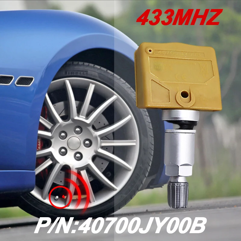 

4PCS 433MHz TPMS Sensor Tire Pressure Monitoring Sensor For Nissan Pathfinder III 2005-2012 GT-R 2010-2013