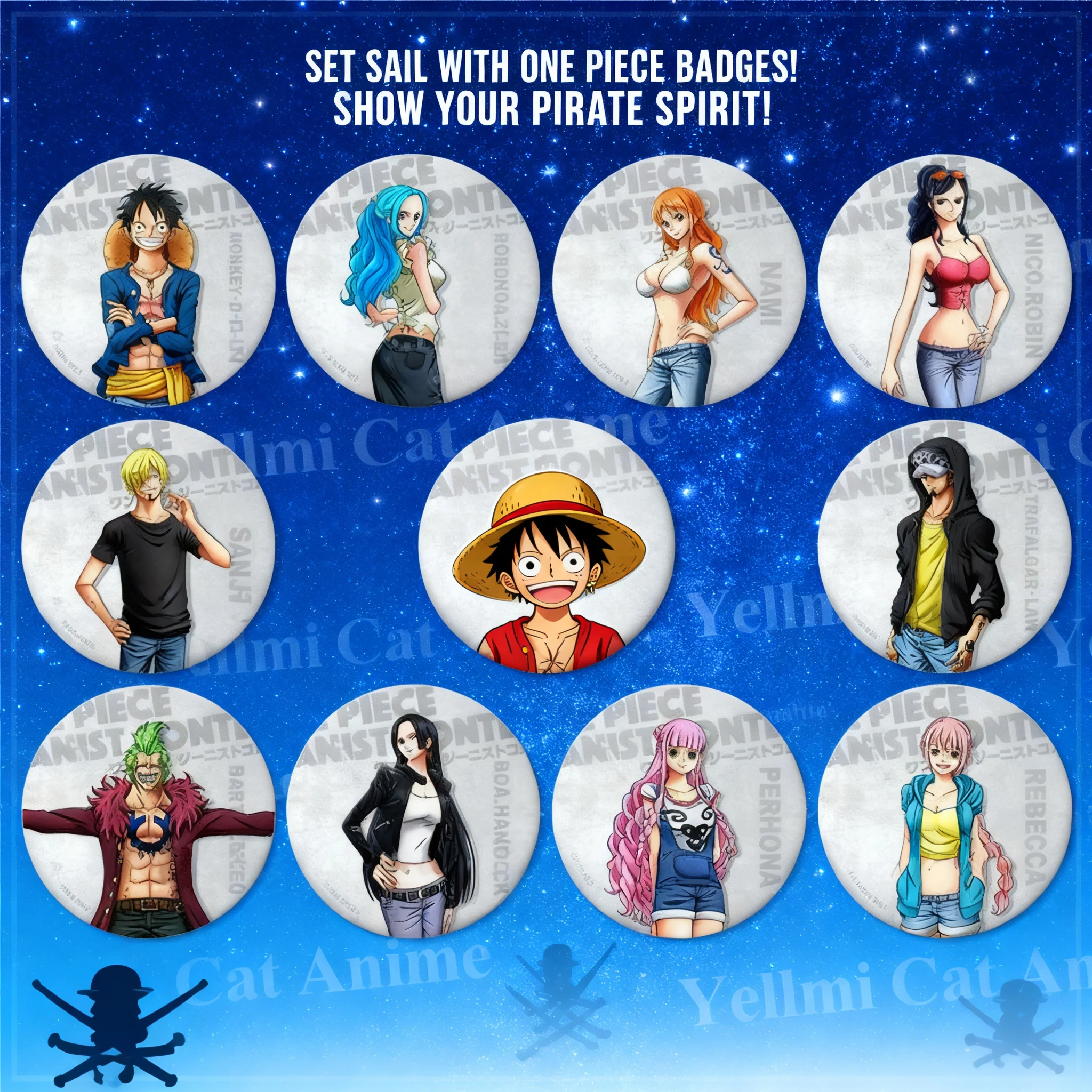 

Значок по аниме One Piece с Луффи, Зоро, Нами, Робин, зеркальный кулон, аксессуары, в наличии, быстрая доставка, высокое качество, украшения для косплея, подарок