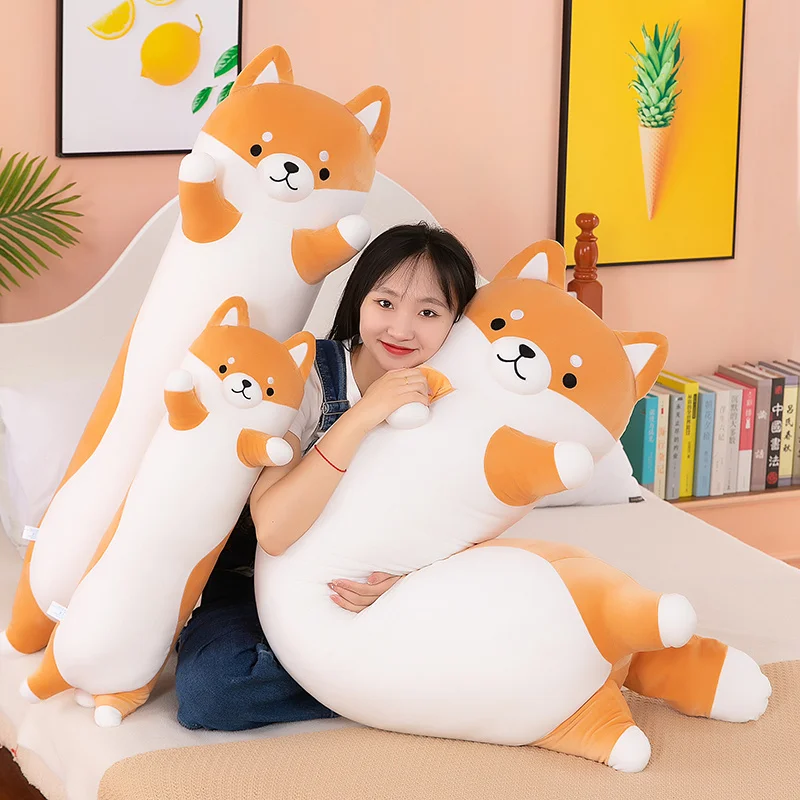 

Мягкая подушка Kawaii Shiba Lnu, плюшевая мягкая длинная собака, плюшевые игрушки-бойфренды, мягкая подушка-Пауза, животное для сна, подарок для девочек, кукла, Декор