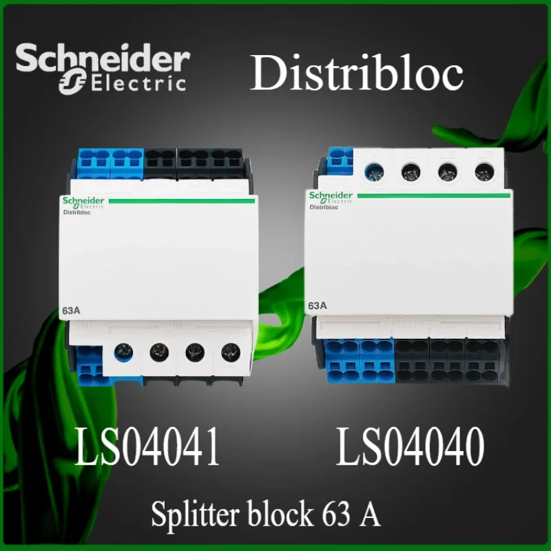 

Schneider LVS04041 LVS04040 Power Distribution Module Cable Distributor Distribloc 63A Guide Rail 4P 63A 4 Modules 24 Holes