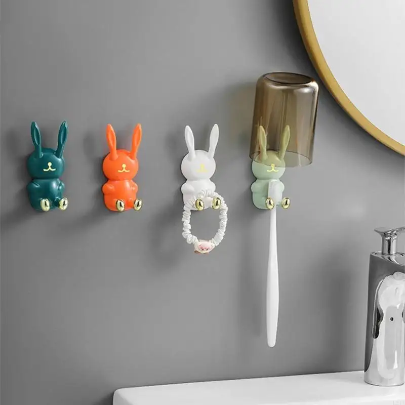 2025 New Cartoon Rabbit Wall Hook Hanger Multifunctional Hanging Bracket Supplies