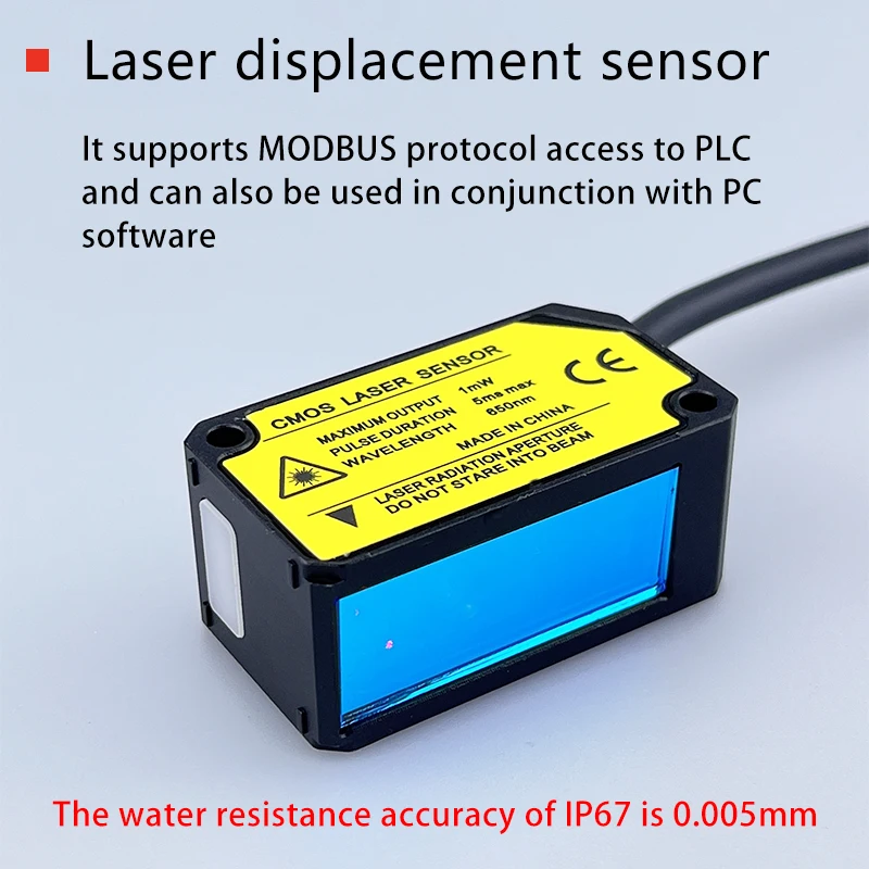 Sensor PARMA sensor de deslocamento a laser com alta precisão 0,005 mm analógico 485 para medir espessura, altura e posição