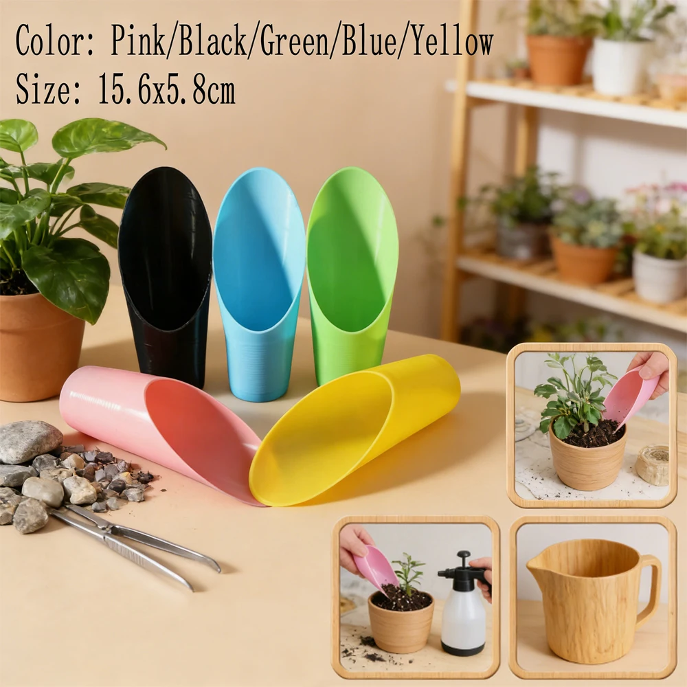 

2-10Pcs Micro Landscape Tool Kit Plastic Succulent Shovel with Bucket for Fairy Garden Bonsai Small Potted Plant Care