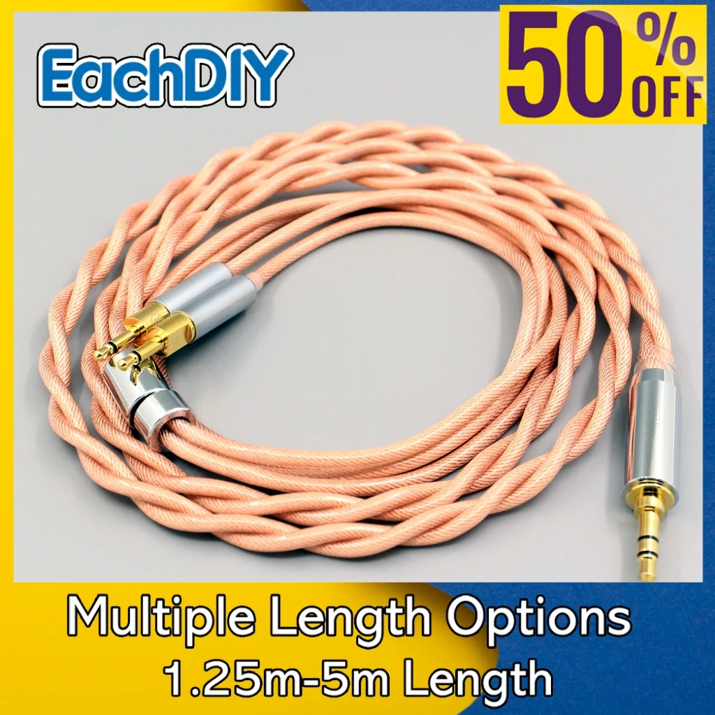 

Type6 756 core Shielding 7n Litz OCC Earph For Sennheiser HD700 Headphone 2.5mm pin 2 core 2.8mm LN008004