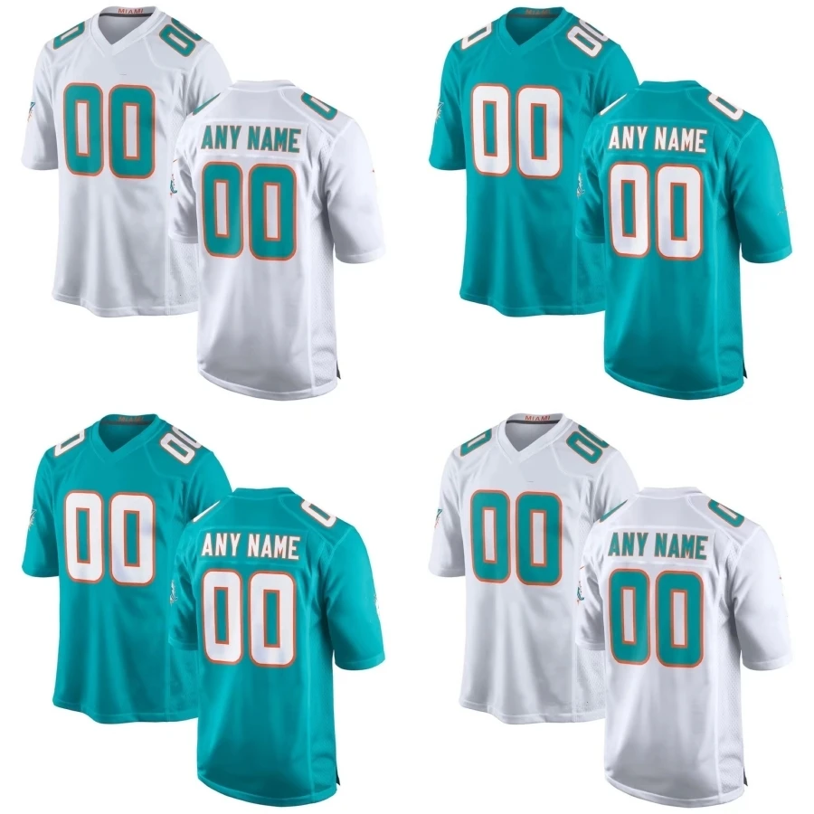 

Custom Men Youth Miami Stitched American Football Jersey Tyreek Hill Dan Marino Tua Tagovailoa Achane Shirts