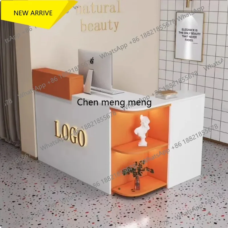 G153 Study Reception Desk Beauty Institute Front Modern Hairdressing Reception Desk Store Coffee Shop Muebles Commercial Furnitu