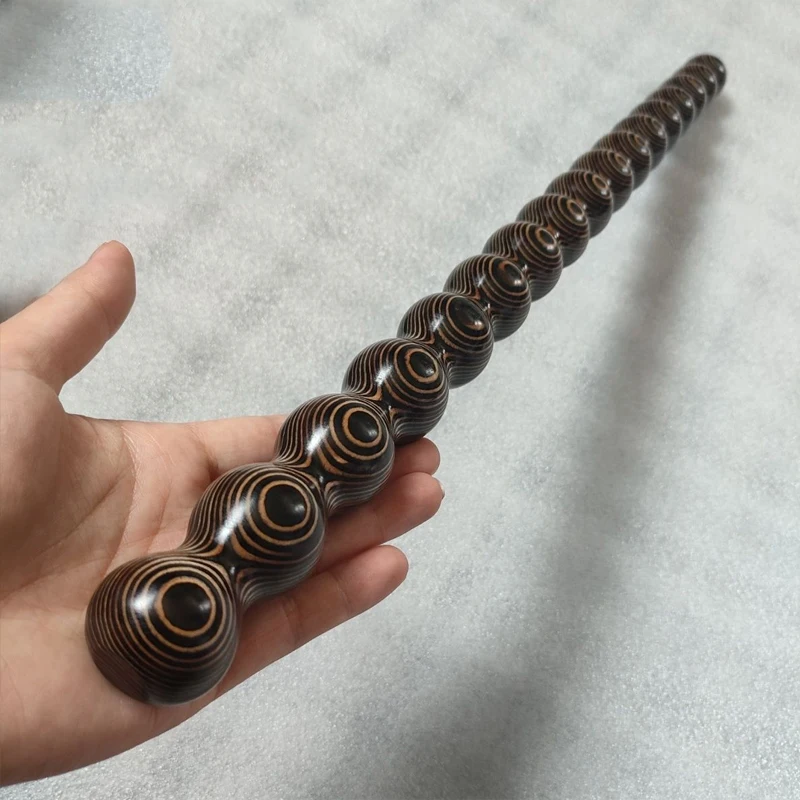 60cm Outdoor Portable EDC Gourd Stick Hiking Stick Fitness Training Solid Wood Tool