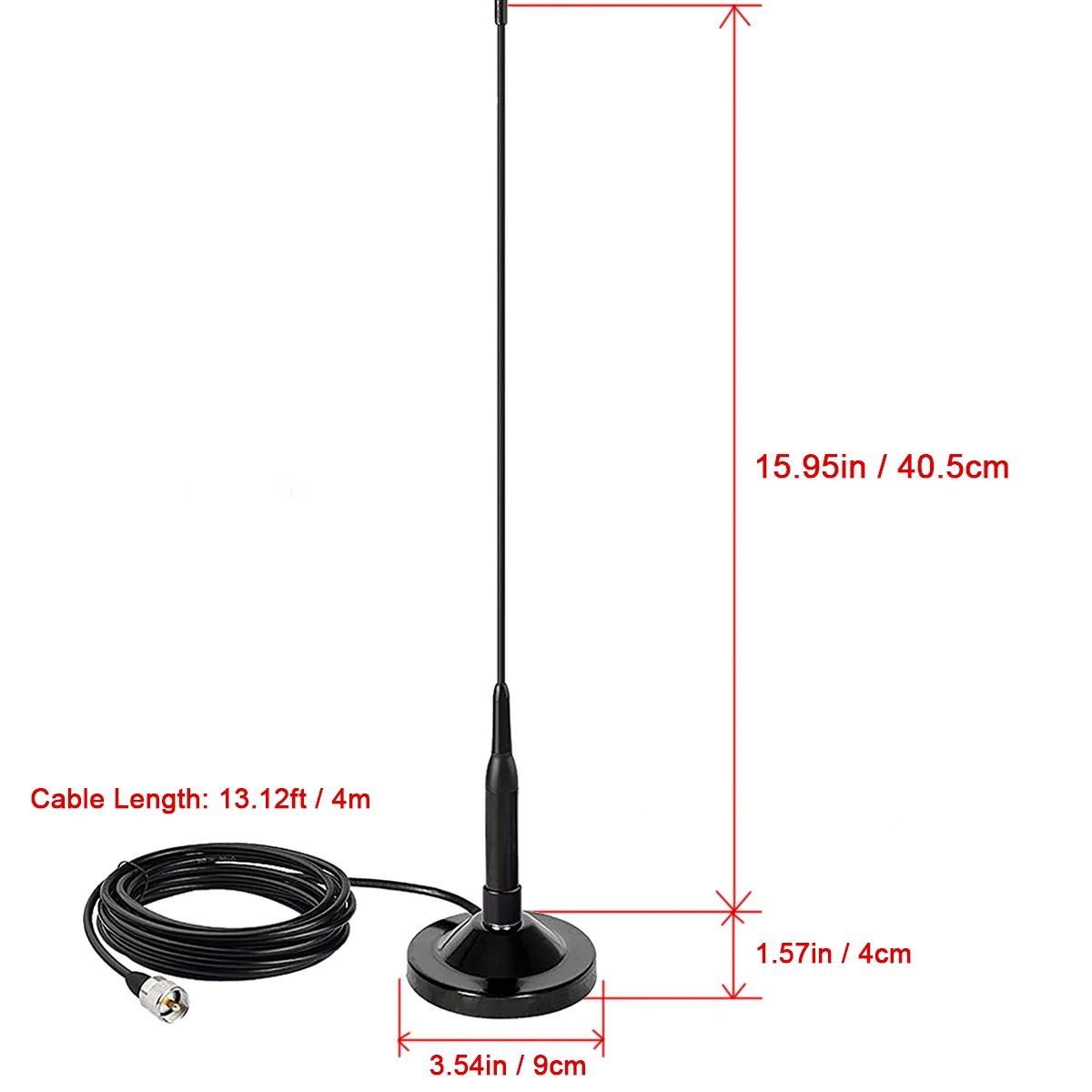 Antena móvil NL-R2, Portabrocas magnético de doble banda, 144/430mhz, Flexible, PL259, para QYT, Anytone, TYT, Radio de coche, transceptor FM