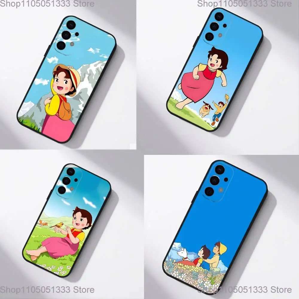 

H-Heidi Cartoon Phone Case For Samsung S25,S24,S21,S22,S23,S30,Ultra,S20,Plus,Fe,Lite,5G Black Cover