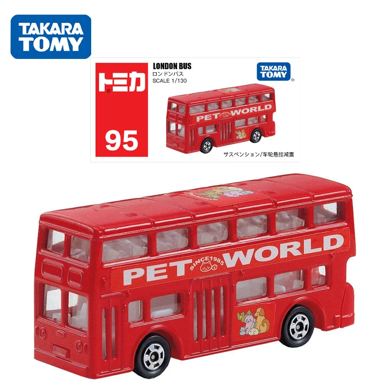 

TAKARA TOMY Tomica 1/130 NO.95 LONDON BUS PET WORLD Car Mini Diecast Alloy Model Car Toy Metal Gifts for Children Boys