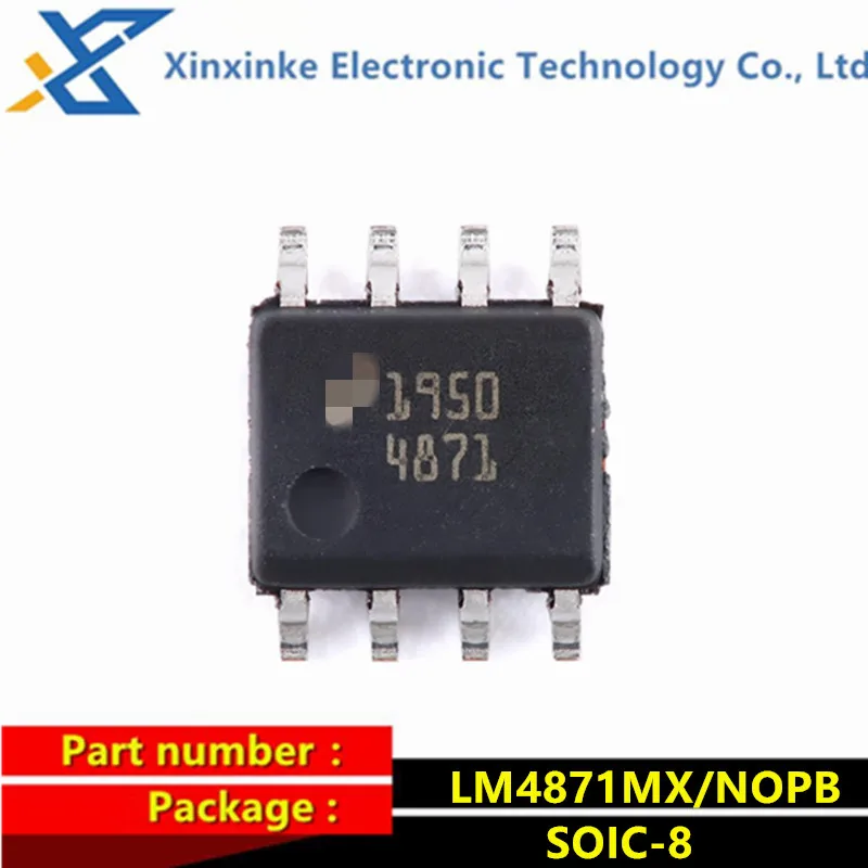 10PCS LM4871MX/NOPB LM4871MX Marking：4871 SOIC-8 Audio Amplifiers 3W Audio Pwr Amp With Shutdown Mode Brand New Original