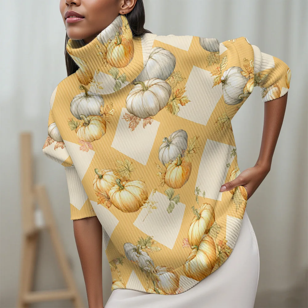 

2025 New Women's Long-sleeved sweater casual women's sweater Christmas Turtleneck sweater