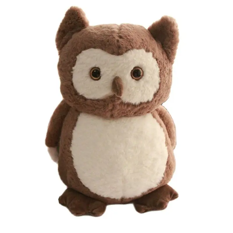 Long Plush Stuffed Owl para crianças, Boneca de simulação animal de alta qualidade, presente brinquedos para meninas, decoração do quarto, exportar mercado coreano