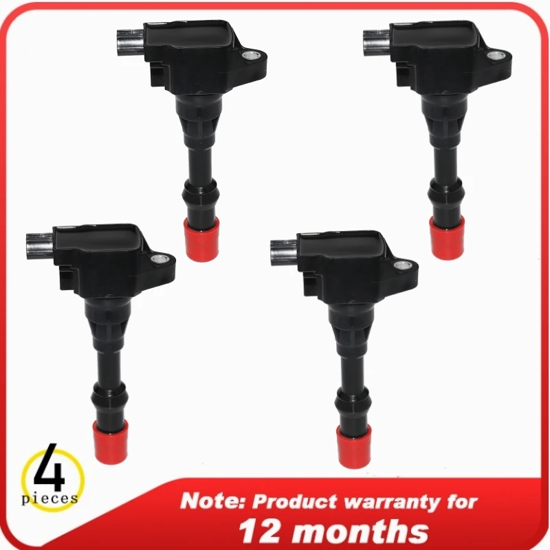 

4 Pics Car Ignition Coil FOR HONDA CIVIC 2003 2004 2005 L4-1.3L CM11109 30520-PWA-S01 UF373