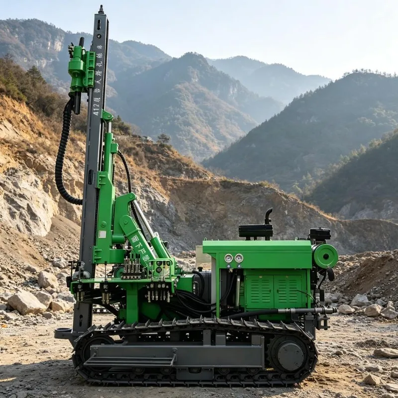 Track Type DTH Hammer Drill Rig Customized 90-165mm Portable Pneumatic Borehole Machine for Large Mine Quarry Blast