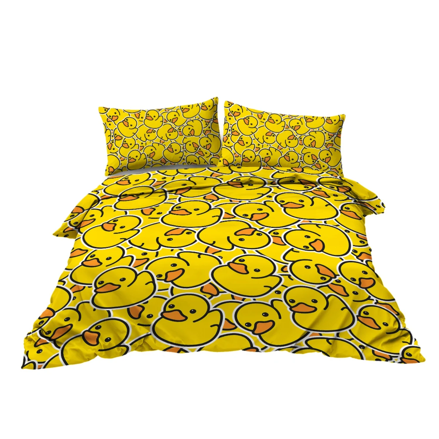 Indulge in the luxurious comfort of this charming 3-piece Little Yellow Duck bedding set. Create a cozy oasis in your bedroom wi