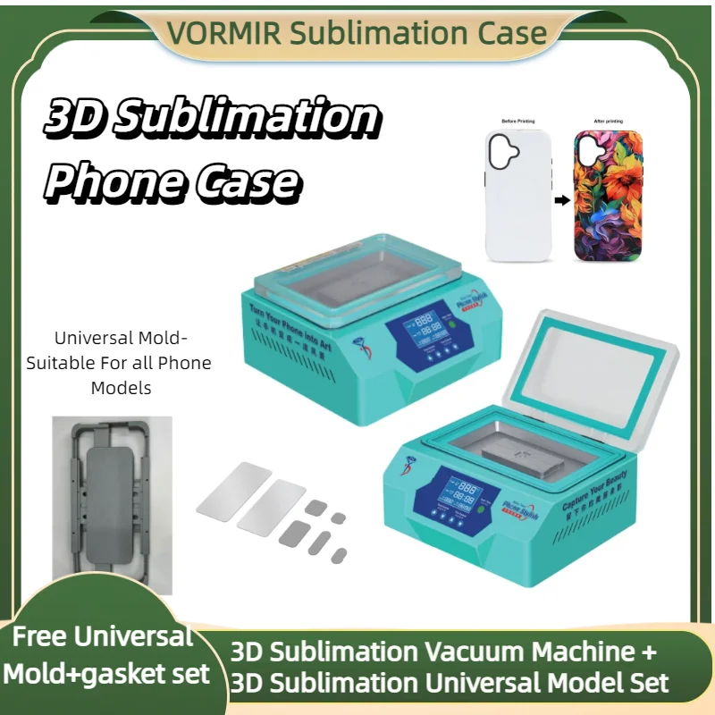 

FONLYU 3D Sublimation Vacuum Sublimation Machine Heat Press Gift Free Universal Mold and Gasket Set Suitable For All Phone Model