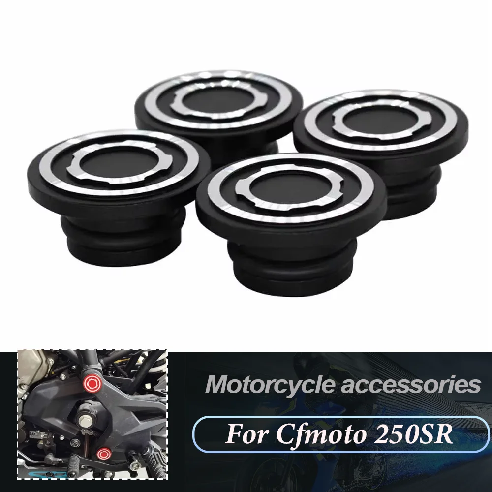 

CNC Aluminum Motorcycle Frame Hole Caps Cover Guard 4Pcs Fit For Cfmoto CF MOTO 250SR 250SR