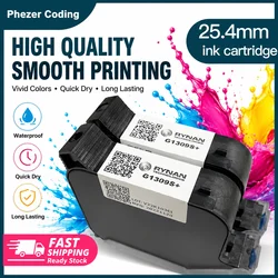 Phezer 25,4mm 1309S tinta de impresora Original multicolor nivel A 1/3/5 Uds impresora de inyección de tinta en línea portátil de alta adherencia de secado rápido