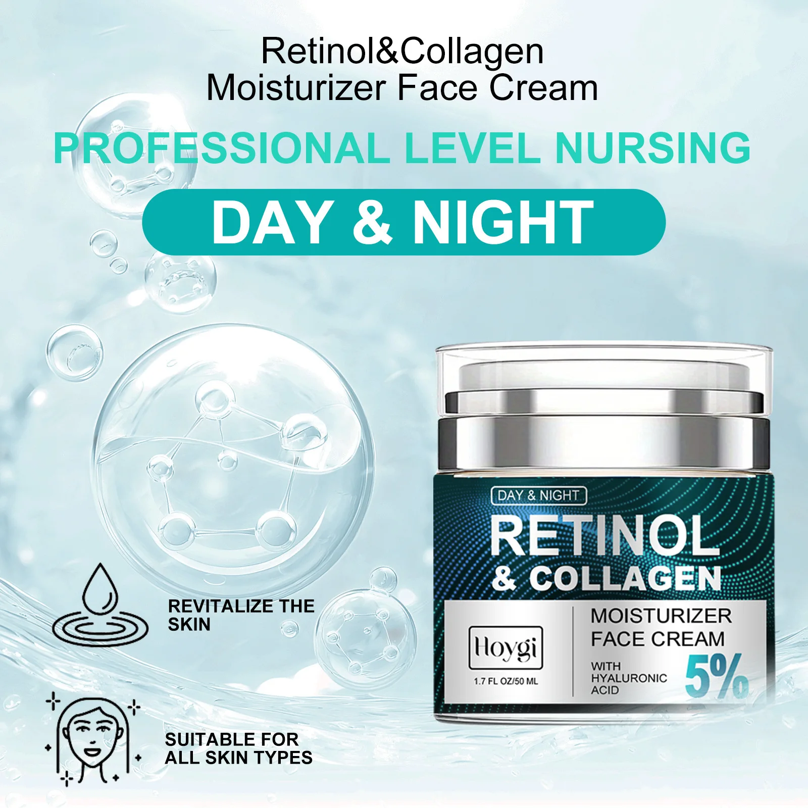 Retinol Moisturizing Face Cream Remove Facial Fine Lines Neck Anti-wrinkle Firming Whitening Brightening Anti Aging Skin Care