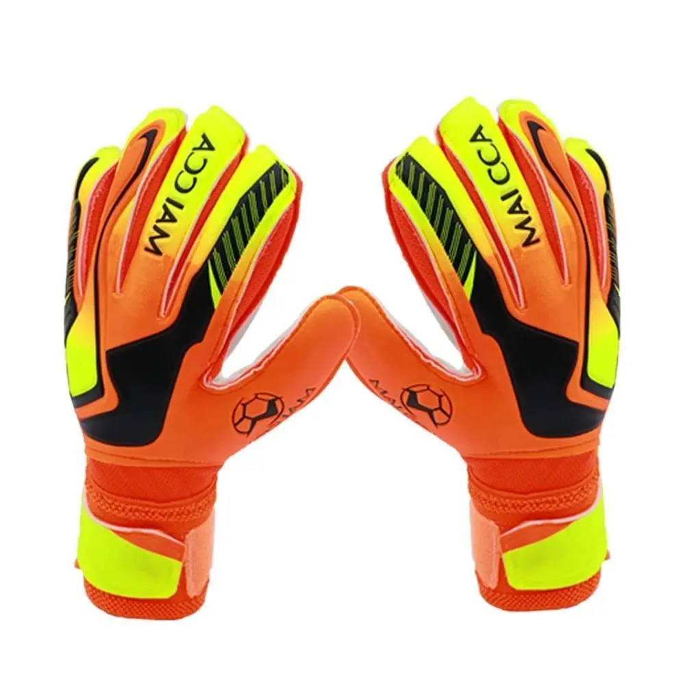 

1 Pair Non-Slip Soccer Goalie Gloves Protective Fingers Wear-Resistant Game Goalkeeper Gloves Size 5-10 Cushioning