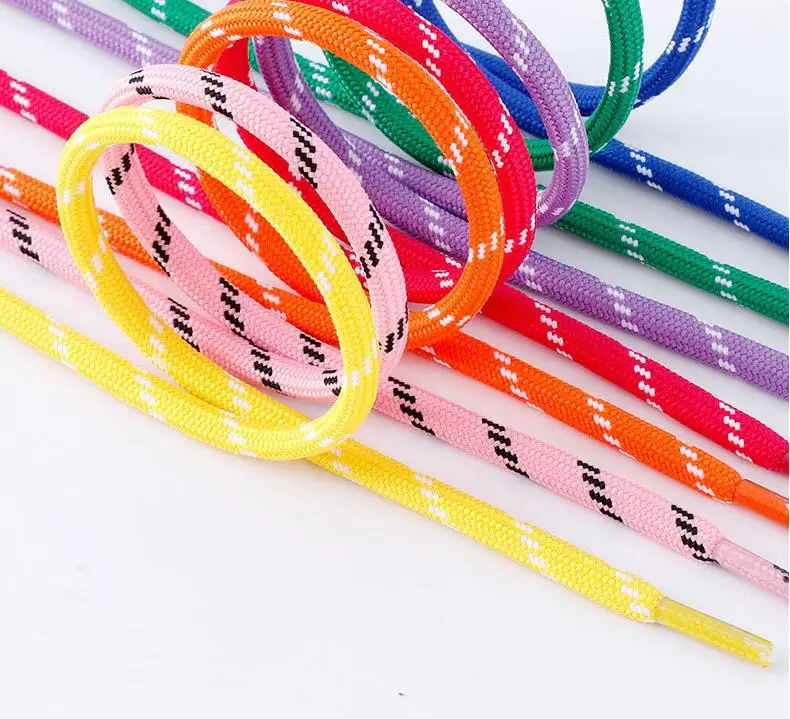 1 Paar 5 mm dicke, runde Schnürsenkel für Outdoor-Laufsport, Sneaker und Basketballschuhe, Länge 100/120/140/160 cm – Detail 4
