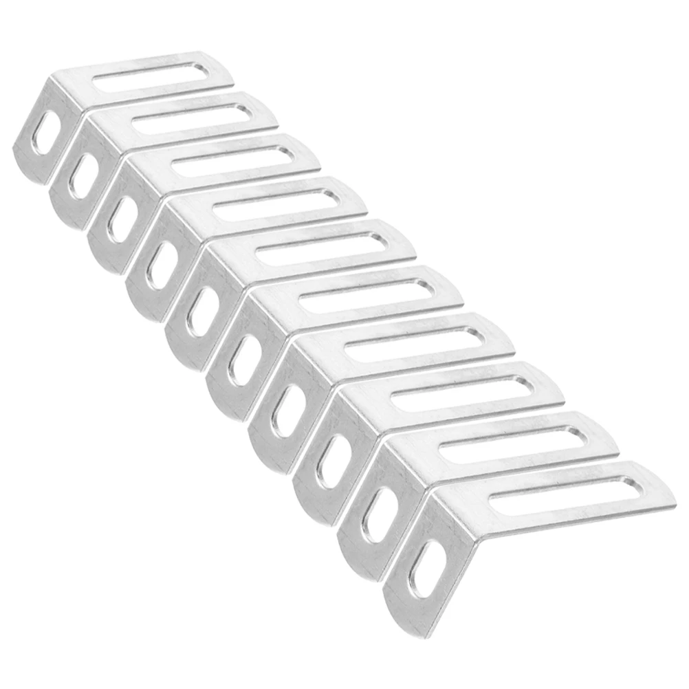 10 قطعة L-شكل دعامة زاوية قوس 90 درجة دعامة زاوية قائمة لخزانة خشبية الجرف الثقيلة دعم الأجهزة الحديدية #1