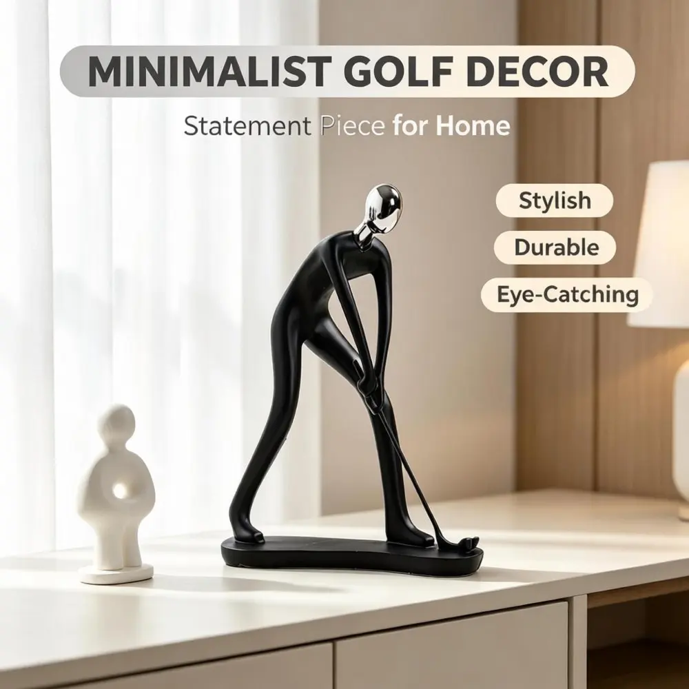 Golf Sports Character Figurines Modern Minimalist Home Decor Tabletop Ornaments Gift for Living Room Office Entrance Cabinet