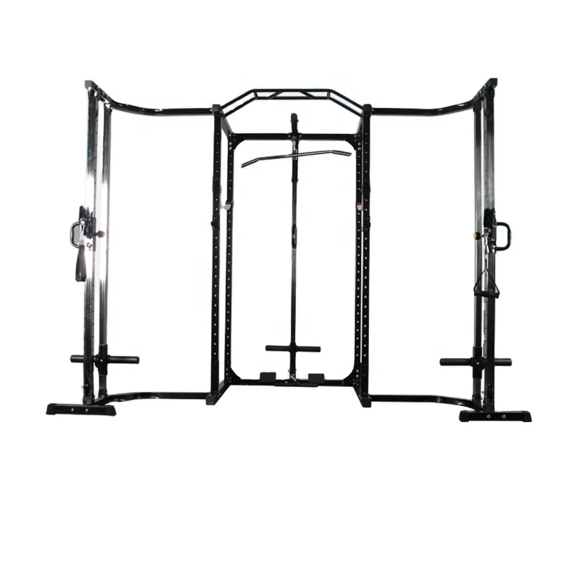 Multifunctional home gym smith machine fitness equipment squat rack machine with pulley gym equipment