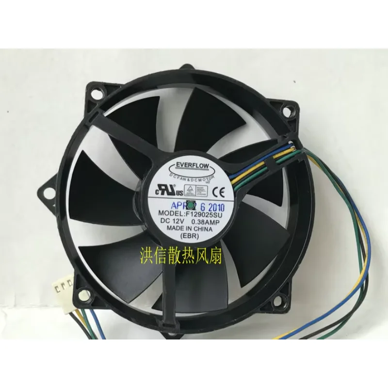EverCool 4 와이어 서버 냉각 선풍기, F129025SU12V, DC 12V, 0.38AMP, 90x90x25mm
