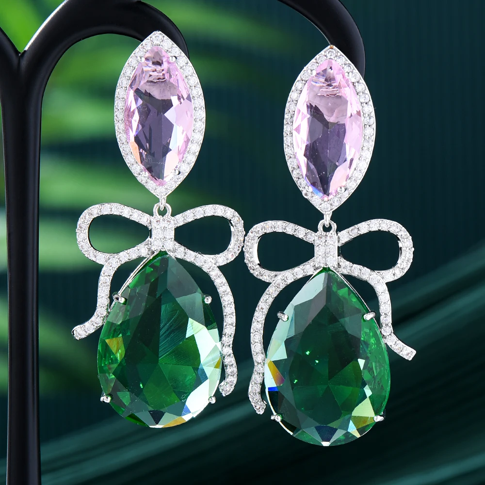 

Missvikki NEW Original Luxury Gorgeous Drop Earrings for Women Fine Bridal Wedding Party 2023 Top Shiny Jewelry High Quality