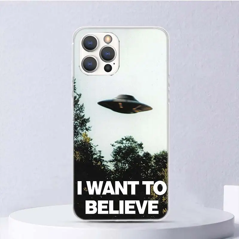 The X Files I Want to Believe Soft Case For iPhone 16 15 Plus 11 12 13 Mini 14 Pro Max Apple Phone Cover X XS XR SE 7 8 SE Coque