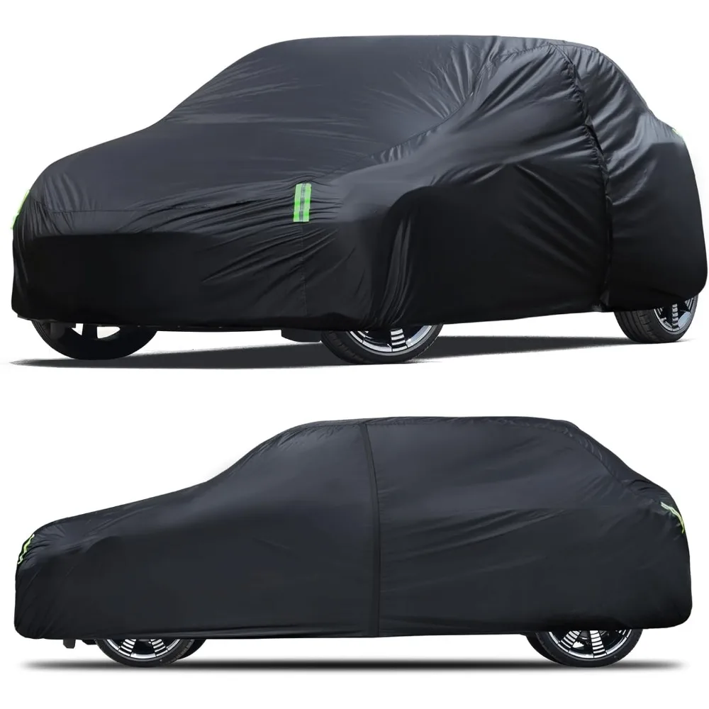 

Car Cover Waterproof All Weather Full Exterior Covers w/Zipper, Size A1 Universal Fit for Nissan Versa, Kia Rio, Hyundai Accent,