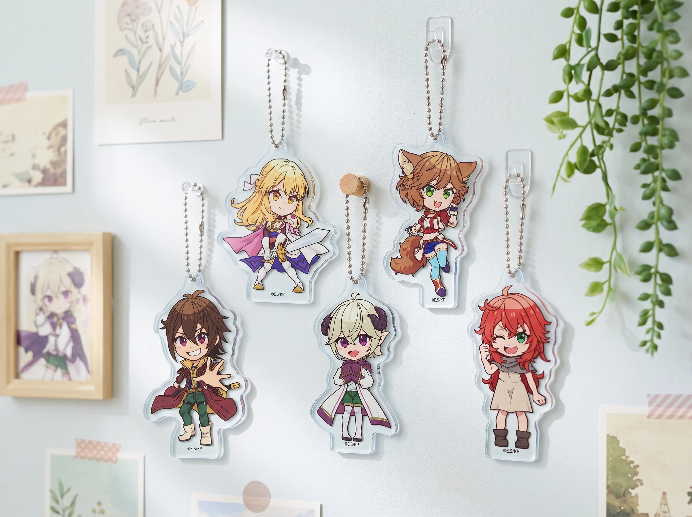 Beast Tamer Rein Kanade Tania Sora Luna Anime Chibi Acrylic Keychain Cute Bag Pendant Cosplay Charm Ornament Accessory 6cm