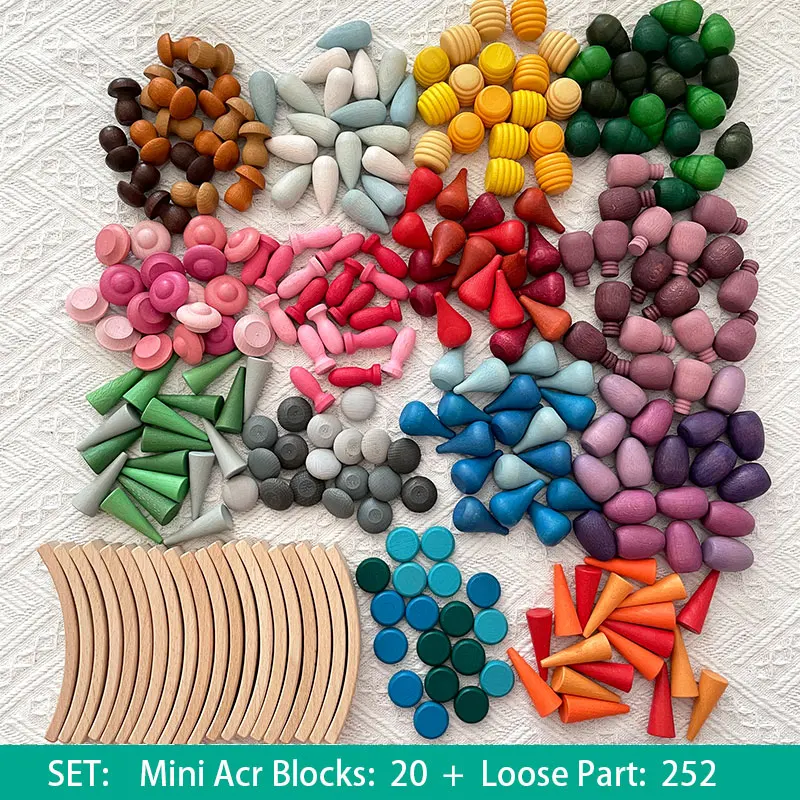 Montessori Mandala Blokken Losse Onderdelen Baby Pretend Play Scènes Speelgoed Kleur Sorteren Tellen Educatief Houten Speelgoed Voor Kinderen