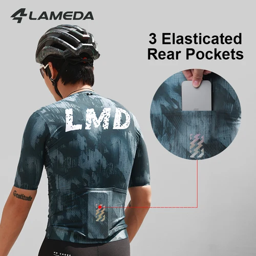 Imagen 2 del producto LAMEDA-Camiseta de ciclismo para hombre, ropa de ciclismo transpirable de secado rápido de manga corta, camiseta ligera que absorbe la humedad para bicicleta de carretera