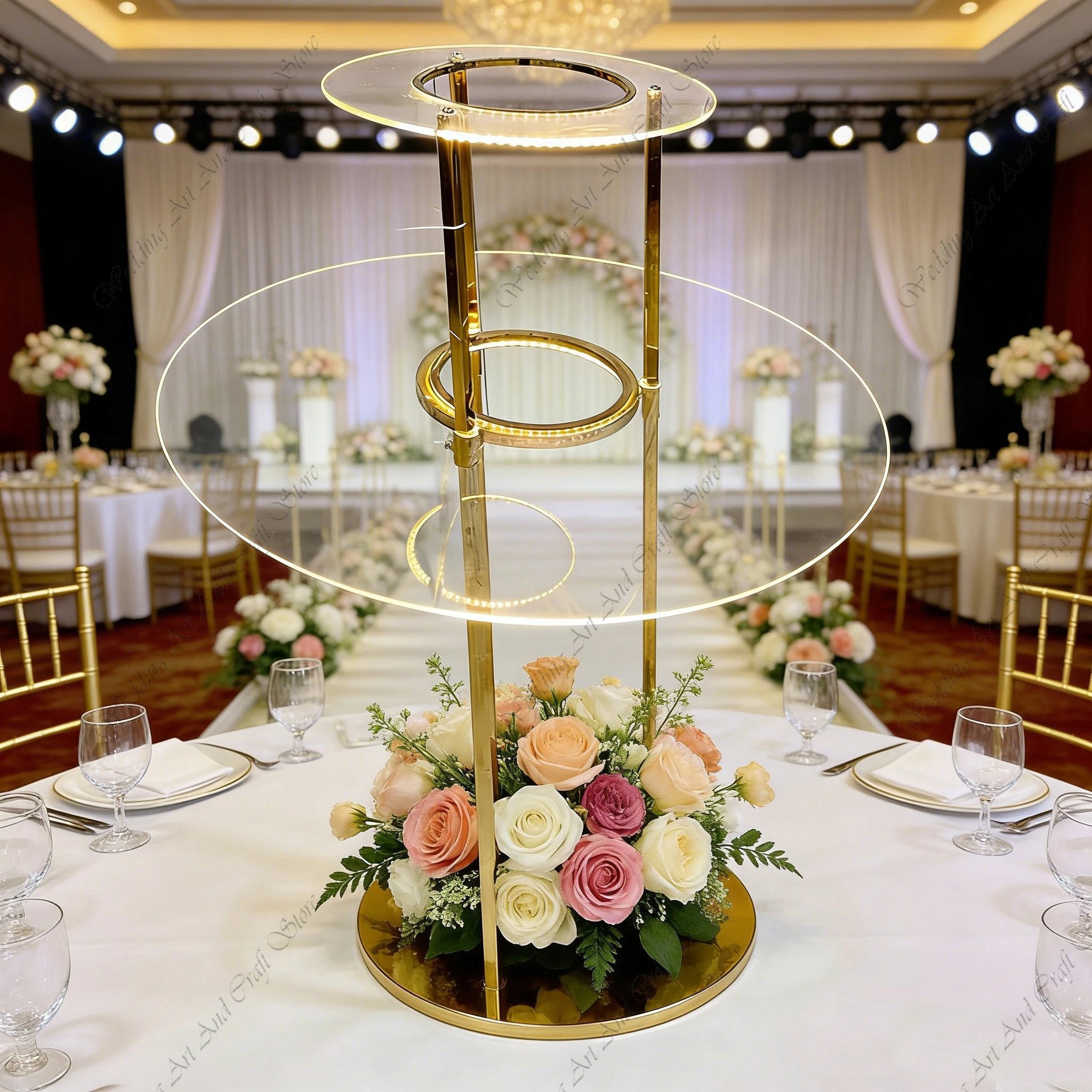 

4 шт., f30, 100-150 см, без светодиодной подсветки, двухслойная подставка для цветов, свадебное украшение, банкетная подставка для цветов, свадебная демонстрационная подставка, ivy68
